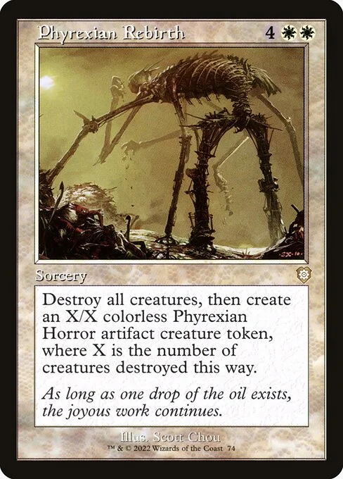 Phyrexian Rebirth, carta Magic di tipo Sorcery illustrata da Scott Chou