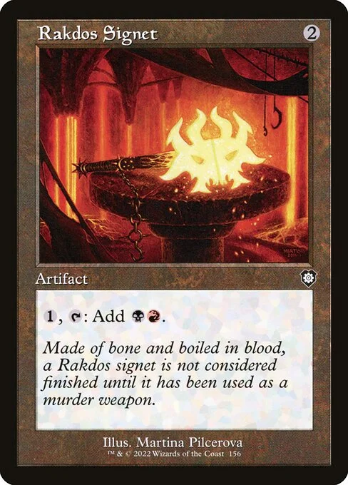Rakdos Signet, carta Magic di tipo Artifact illustrata da Martina Pilcerova