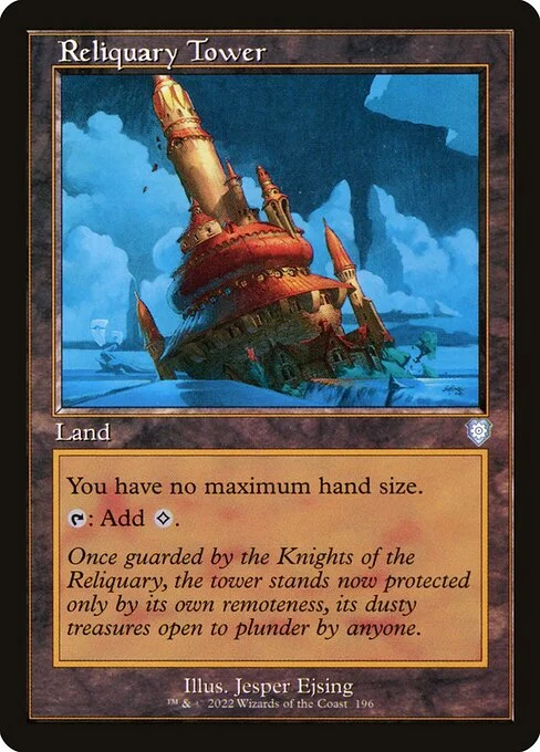Reliquary Tower, carta Magic di tipo Land illustrata da Jesper Ejsing