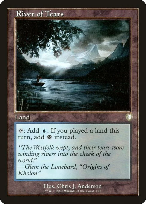 River of Tears, carta Magic di tipo Land illustrata da Chris J. Anderson