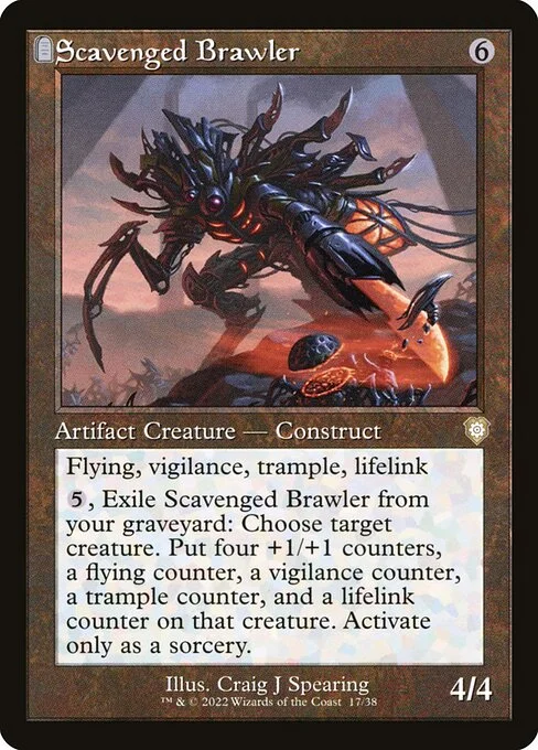 Scavenged Brawler, carta Magic di tipo Artifact Creature — Construct illustrata da Craig J Spearing