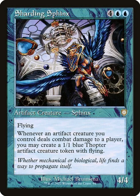 Sharding Sphinx, carta Magic di tipo Artifact Creature — Sphinx illustrata da Michael Bruinsma
