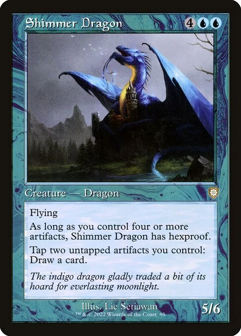 Shimmer Dragon, carta Magic di tipo Creature — Dragon illustrata da Lie Setiawan