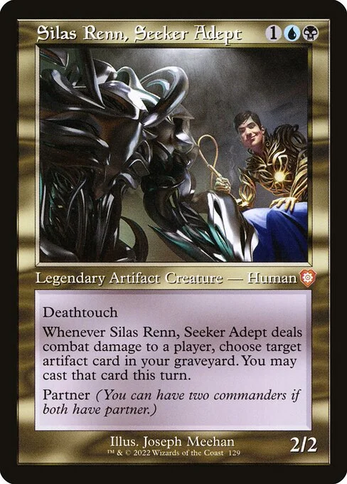 Silas Renn, Seeker Adept, carta Magic di tipo Legendary Artifact Creature — Human illustrata da Joseph Meehan