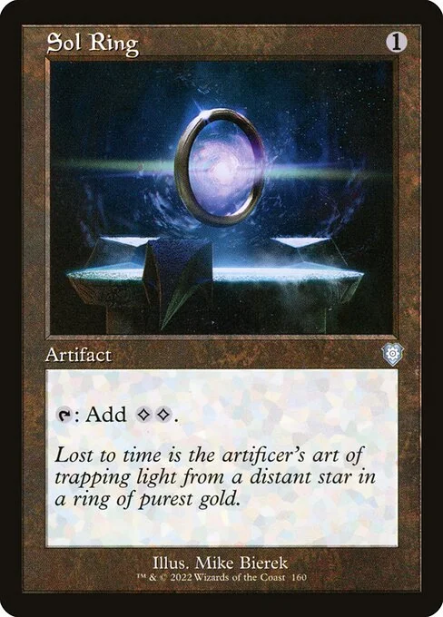 Sol Ring, carta Magic di tipo Artifact illustrata da Mike Bierek