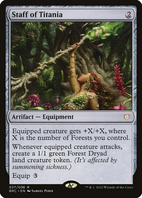 Staff of Titania, carta Magic di tipo Artifact — Equipment illustrata da Samuel Perin
