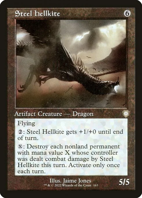 Steel Hellkite, carta Magic di tipo Artifact Creature — Dragon illustrata da Jaime Jones