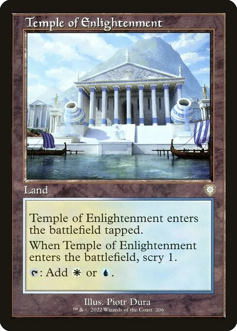 Temple of Enlightenment, carta Magic di tipo Land illustrata da Piotr Dura