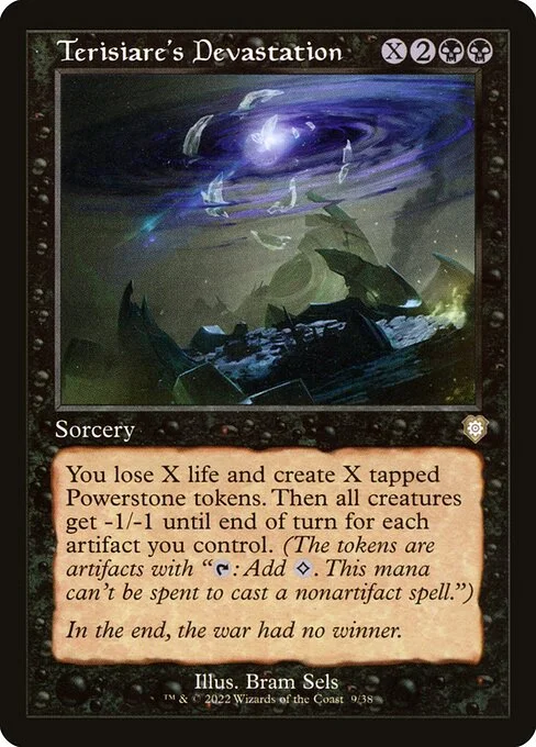 Terisiare's Devastation, carta Magic di tipo Sorcery illustrata da Bram Sels