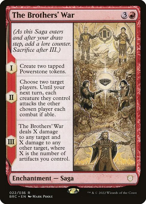 The Brothers' War, carta Magic di tipo Enchantment — Saga illustrata da Mark Poole