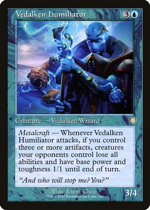 Vedalken Humiliator, carta Magic di tipo Creature — Vedalken Wizard illustrata da Jehan Choo