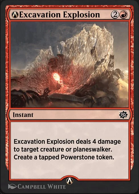 A-Excavation Explosion, carta Magic di tipo Instant illustrata da Campbell White