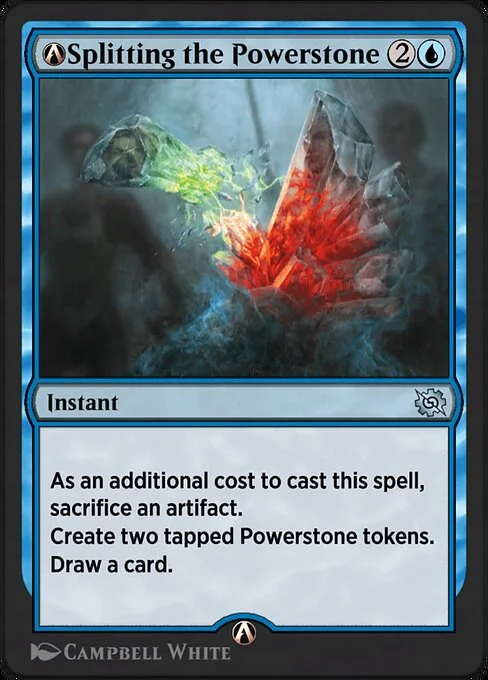 A-Splitting the Powerstone, carta Magic di tipo Instant illustrata da Campbell White