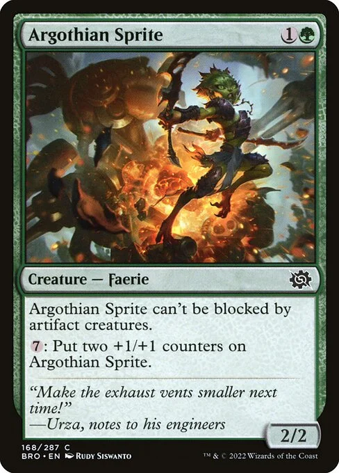 Argothian Sprite, carta Magic di tipo Creature — Faerie illustrata da Rudy Siswanto