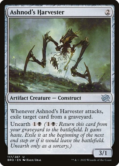 Ashnod's Harvester, carta Magic di tipo Artifact Creature — Construct illustrata da Halil Ural