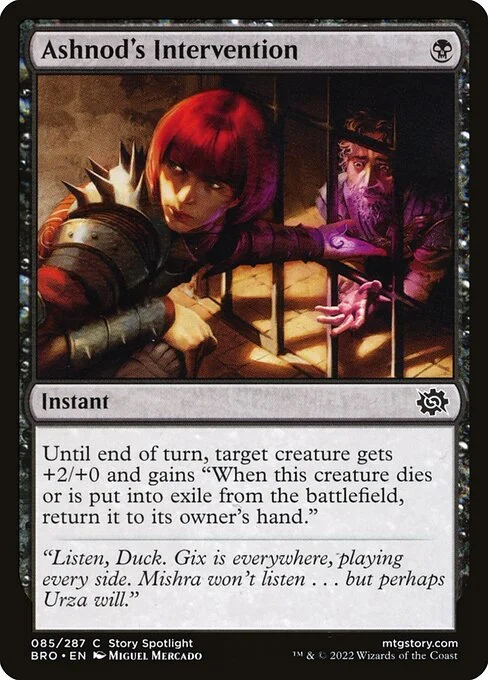 Ashnod's Intervention, carta Magic di tipo Instant illustrata da Miguel Mercado