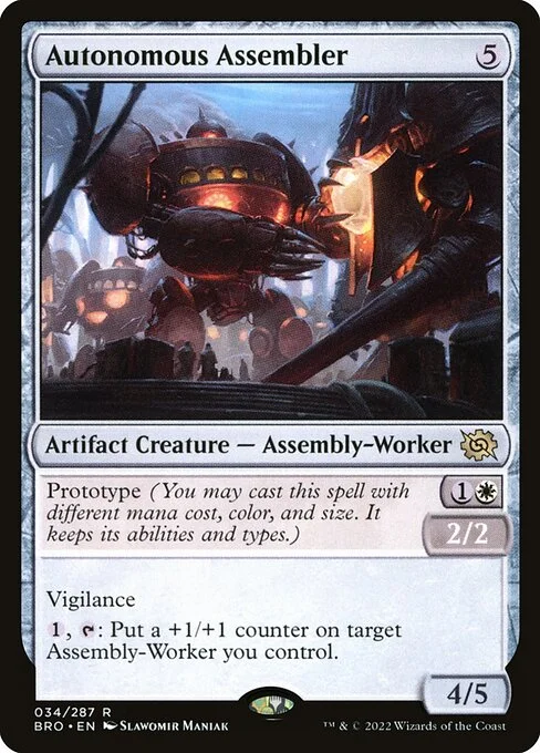 Autonomous Assembler, carta Magic di tipo Artifact Creature — Assembly-Worker illustrata da Slawomir Maniak