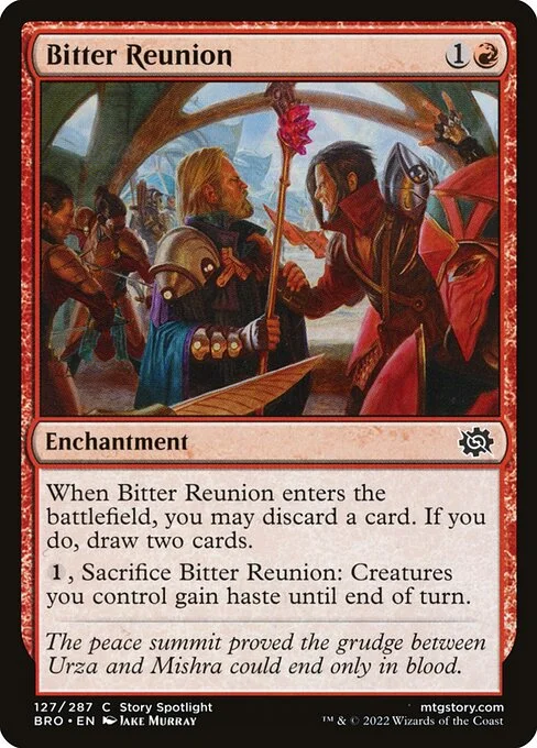 Bitter Reunion, carta Magic di tipo Enchantment illustrata da Jake Murray
