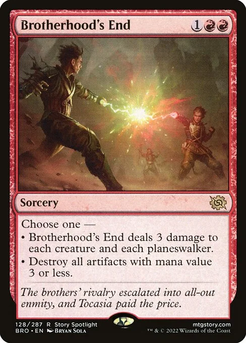 Brotherhood's End, carta Magic di tipo Sorcery illustrata da Bryan Sola