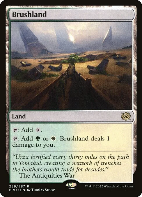 Brushland, carta Magic di tipo Land illustrata da Thomas Stoop