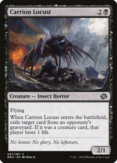 Carrion Locust, carta Magic di tipo Creature — Insect Horror illustrata da Nino Is