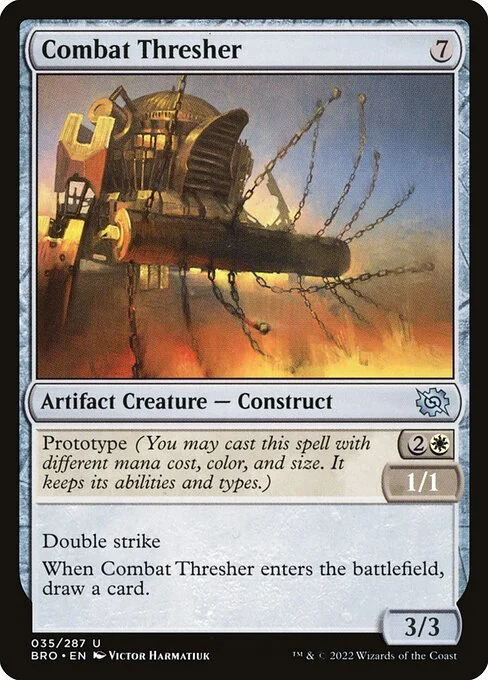 Combat Thresher, carta Magic di tipo Artifact Creature — Construct illustrata da Victor Harmatiuk