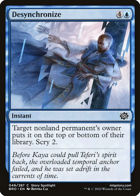 Desynchronize, carta Magic di tipo Instant illustrata da Rovina Cai