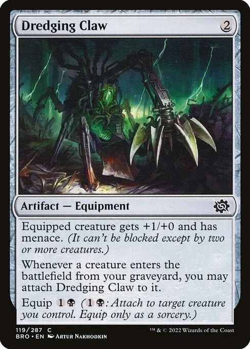 Dredging Claw, carta Magic di tipo Artifact — Equipment illustrata da Artur Nakhodkin