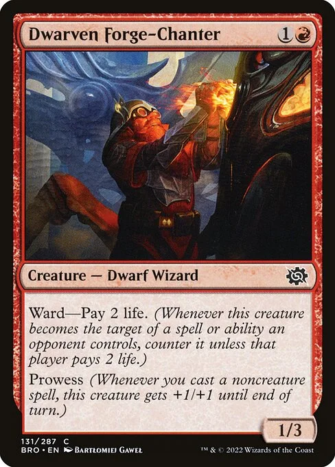 Dwarven Forge-Chanter, carta Magic di tipo Creature — Dwarf Wizard illustrata da Bartłomiej Gaweł