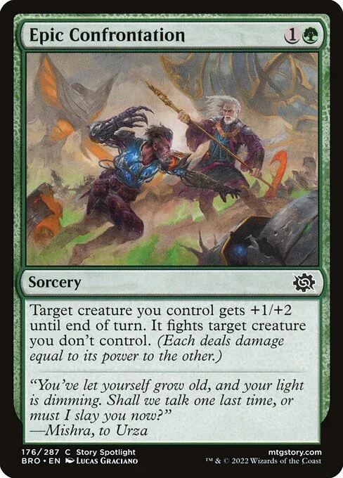 Epic Confrontation, carta Magic di tipo Sorcery illustrata da Lucas Graciano