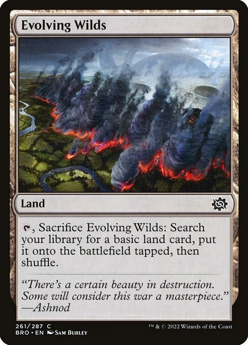 Evolving Wilds, carta Magic di tipo Land illustrata da Sam Burley