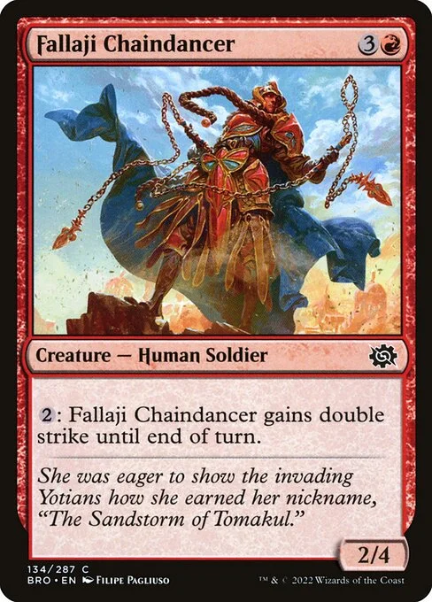 Fallaji Chaindancer, carta Magic di tipo Creature — Human Soldier illustrata da Filipe Pagliuso