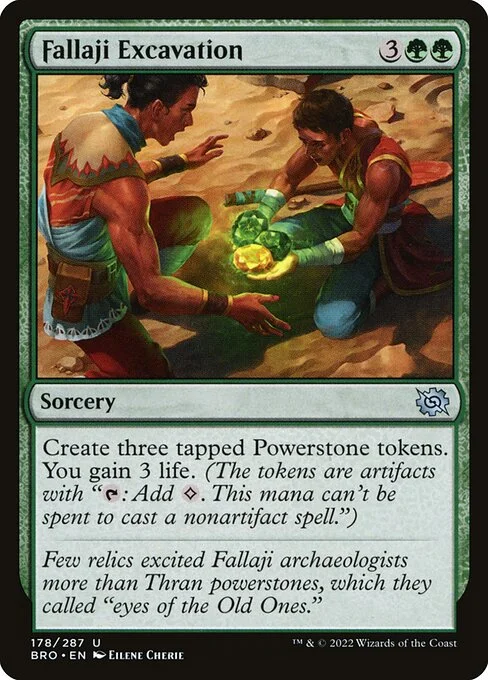 Fallaji Excavation, carta Magic di tipo Sorcery illustrata da Eilene Cherie