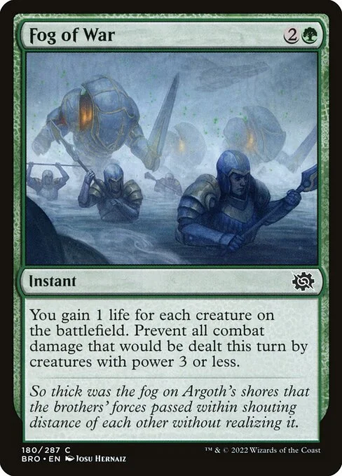 Fog of War, carta Magic di tipo Instant illustrata da Josu Hernaiz