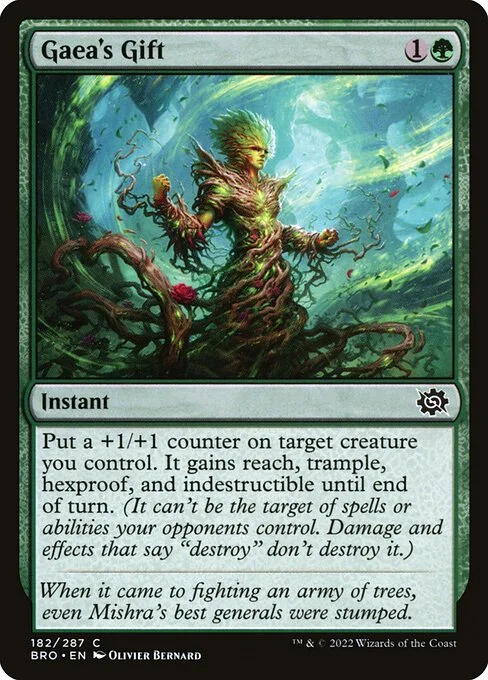 Gaea's Gift, carta Magic di tipo Instant illustrata da Olivier Bernard