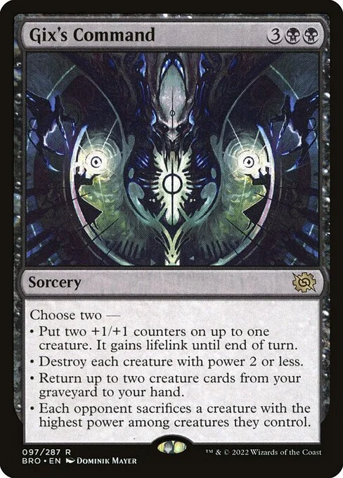 Gix's Command, carta Magic di tipo Sorcery illustrata da Dominik Mayer