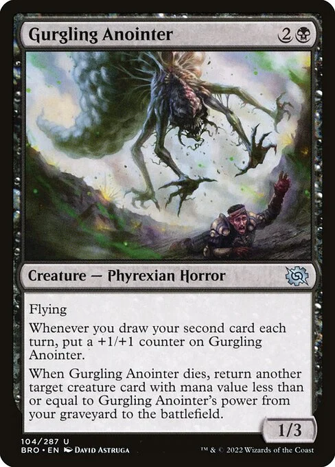 Gurgling Anointer, carta Magic di tipo Creature — Phyrexian Horror illustrata da David Astruga