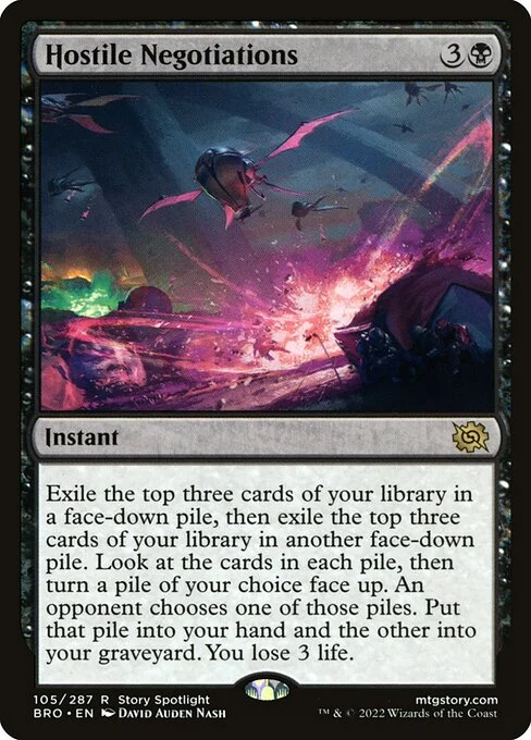 Hostile Negotiations, carta Magic di tipo Instant illustrata da David Auden Nash