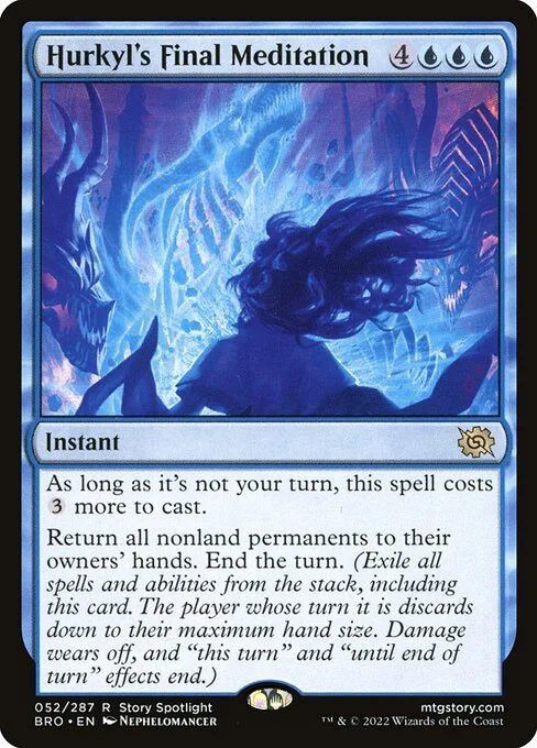 Hurkyl's Final Meditation, carta Magic di tipo Instant illustrata da Nephelomancer