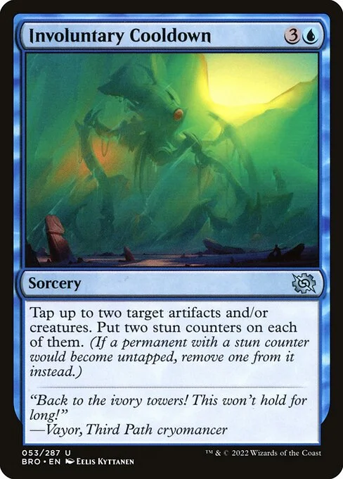 Involuntary Cooldown, carta Magic di tipo Sorcery illustrata da Eelis Kyttanen