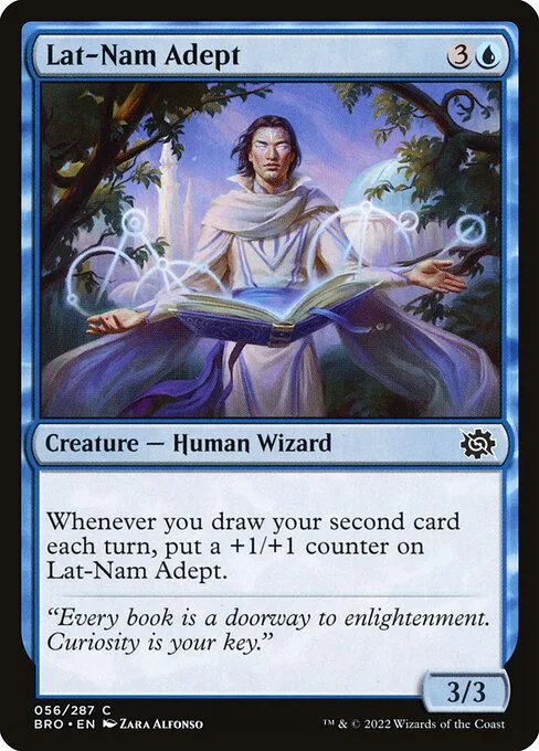 Lat-Nam Adept, carta Magic di tipo Creature — Human Wizard illustrata da Zara Alfonso