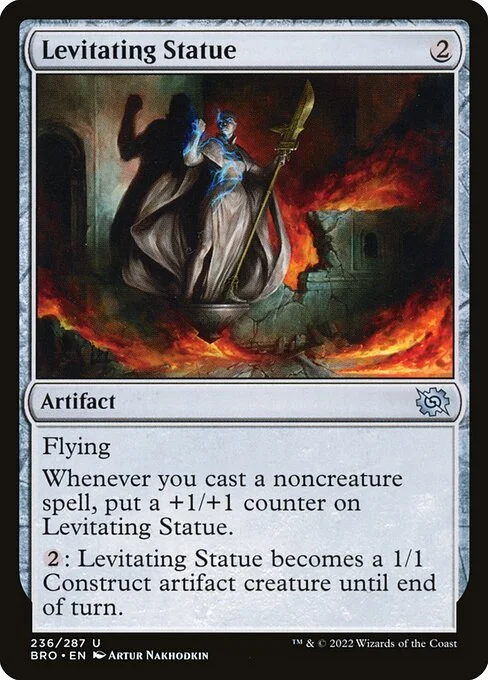 Levitating Statue, carta Magic di tipo Artifact illustrata da Artur Nakhodkin