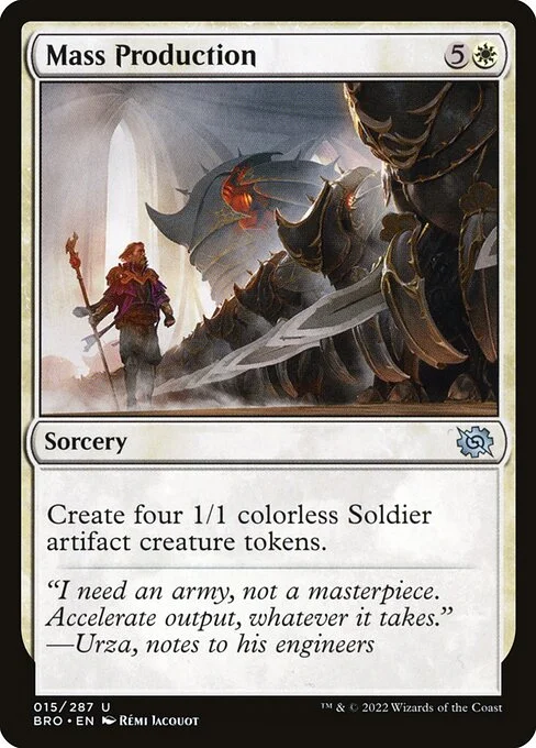 Mass Production, carta Magic di tipo Sorcery illustrata da Rémi Jacquot