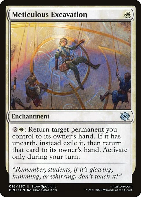 Meticulous Excavation, carta Magic di tipo Enchantment illustrata da Lucas Graciano