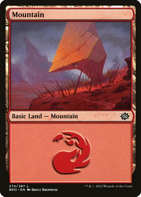 Mountain, carta Magic di tipo Basic Land — Mountain illustrata da Bruce Brenneise