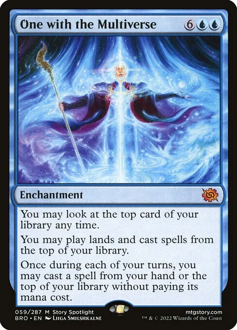 One with the Multiverse, carta Magic di tipo Enchantment illustrata da Liiga Smilshkalne