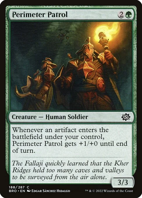 Perimeter Patrol, carta Magic di tipo Creature — Human Soldier illustrata da Edgar Sánchez Hidalgo