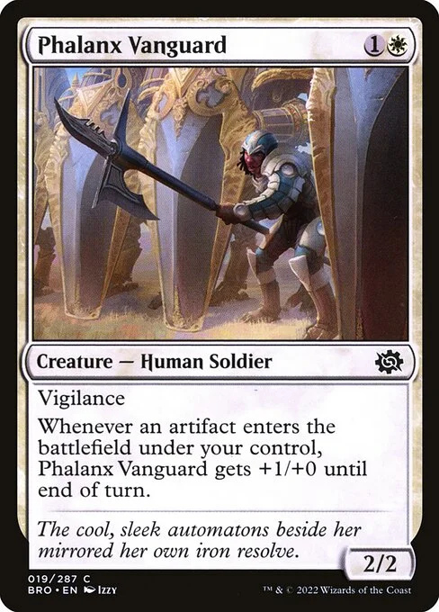 Phalanx Vanguard, carta Magic di tipo Creature — Human Soldier illustrata da Izzy