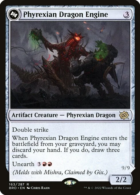 Phyrexian Dragon Engine, carta Magic di tipo Artifact Creature — Phyrexian Dragon illustrata da Chris Rahn