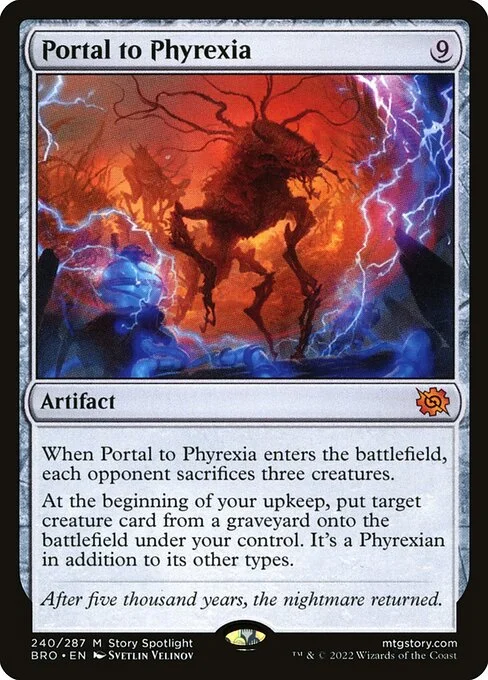 Portal to Phyrexia, carta Magic di tipo Artifact illustrata da Svetlin Velinov